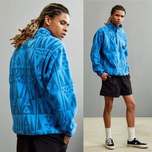 Patagonia Synchilla‎ Sweatshirt Pullover Snap-T Small Men Blue Tribal Geometric